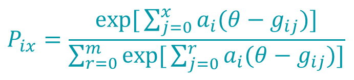 Generalized partial credit model equation