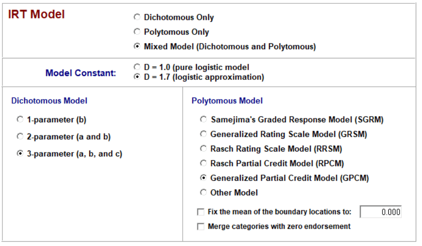 Xcalibre-IRT-model-selection