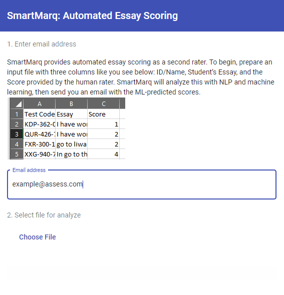 SmartMarq automated essay scoring